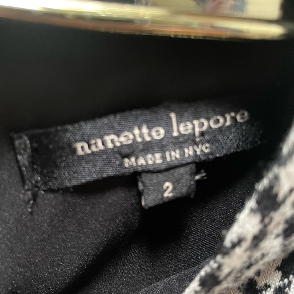 Nanette Lepore Size 2 Black and White Gingham Dress - Picture 3 of 8